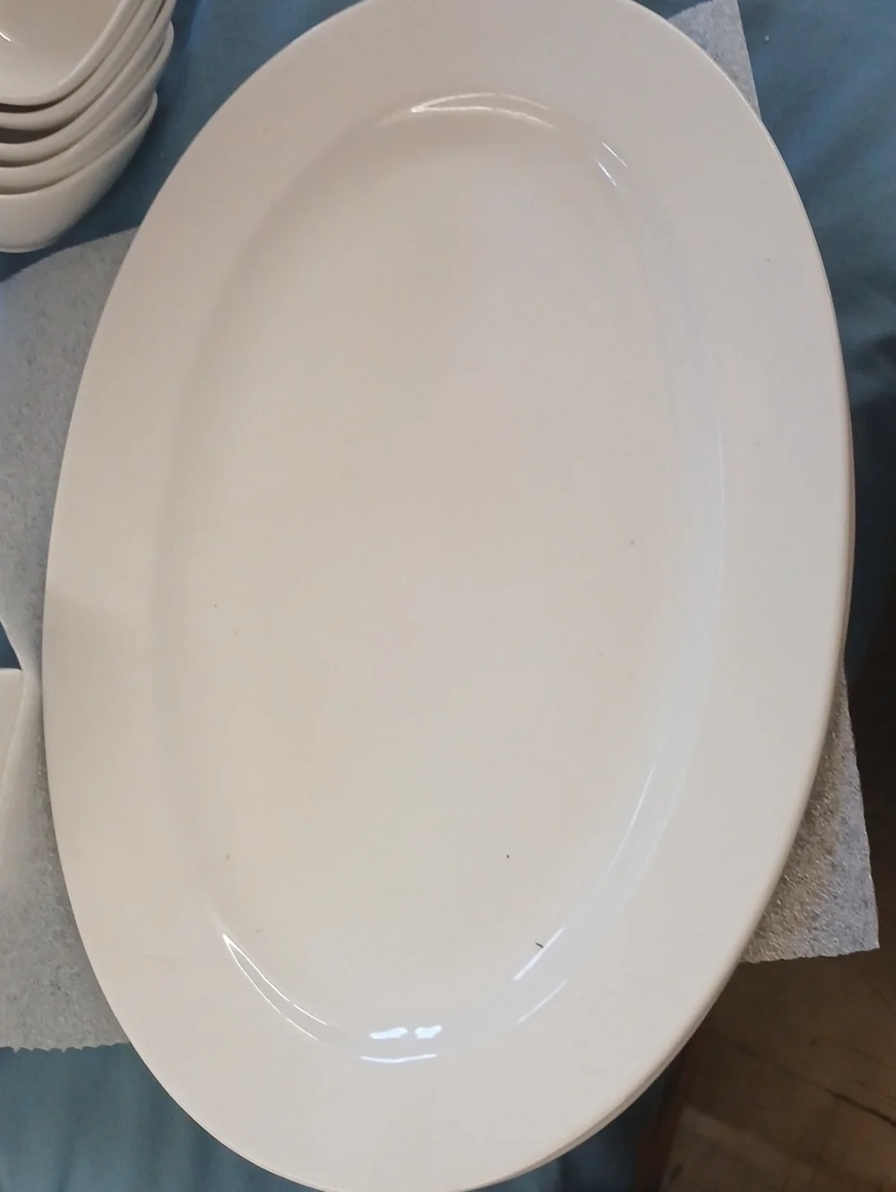 Pier 1 White Oval Ceramic Serving Platter